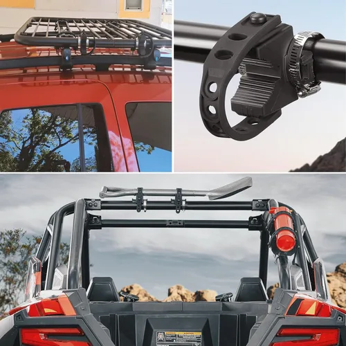 Vista 2 de KEMIMOTO Soporte de Pala Tipo B Kit de Montaje de Abrazadera de Agarre de Goma Se Adapta a Herramientas de 1"-1.5" de Diámetro, Abrazaderas