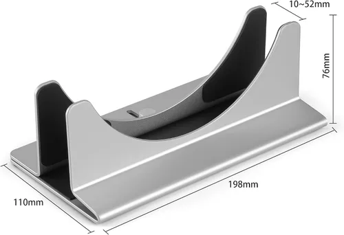 Vista 3 de Soporte vertical ajustable para Mac mini de aluminio, soporte de escritorio para laptop - Ajuste universal para Mac Mini 2005-2023, compatible
