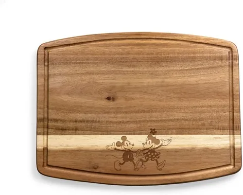 Vista 20 de PICNIC TIME Tabla de cortar oval de madera de acacia de la Mansión Encantada de Disney, (madera de acacia)
