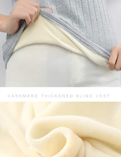 Vista 3 de Flygo Ropa interior térmica para mujer, capa base cálida de invierno, con forro polar