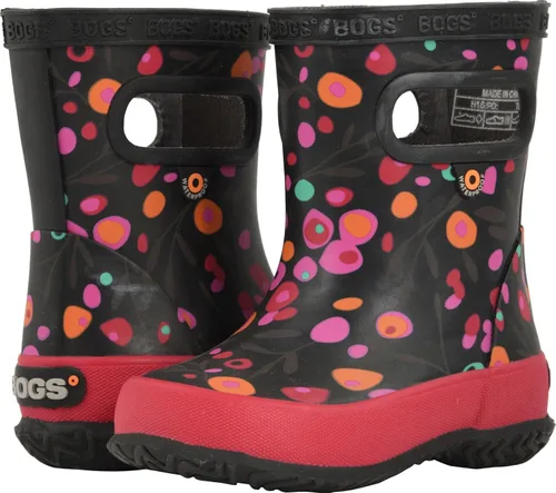 Vista 8 de BOGS Botas de lluvia de goma impermeables para niños y niñas Negro