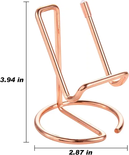 Vista 7 de ROPOSY Soporte de teléfono celular para escritorio, lindo soporte sujetador de teléfono celular de metal oro rosa, accesorios de escritorio