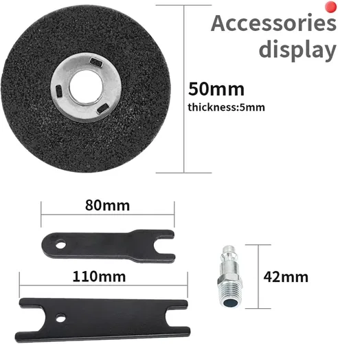 Vista 5 de SI FANG Mini amoladora angular neumática de 2 pulgadas, herramienta de corte, mini amoladoras de rueda y muelas abrasivas de 2 pulgadas