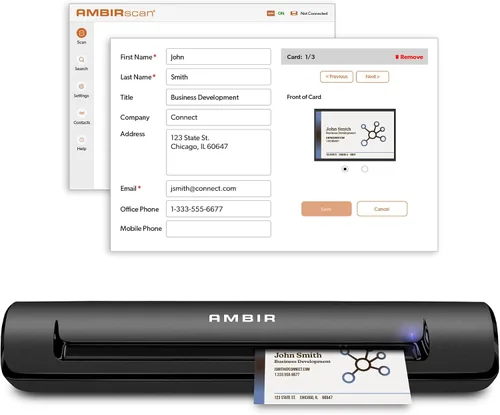 Vista 7 de Ambir TravelScan Pro 600 (PS600-AS) Escáner de documentos simplex y escáner de tarjetas