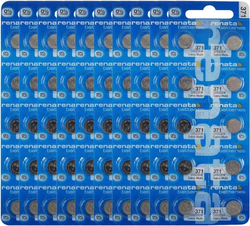 Vista 10 de Renata 371 SR920SW Baterías – 1.55 V Óxido de Plata 371 Batería de reloj (2 unidades)