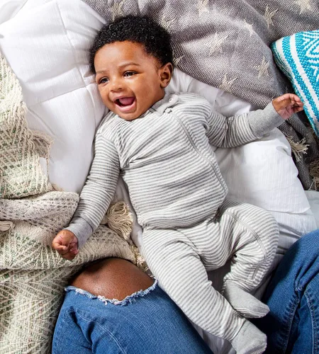 Vista 5 de Burts Bees Baby Pijama unisex para bebé con cremallera frontal antideslizante algodón orgánico