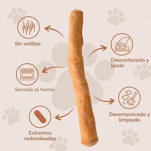 Vista 6 de Wildfang® Coffee Wood Masticable para Perros, Mediano - Juguetes Masticables Resistentes para Masticadores Agresivos, Juguetes de Dentición