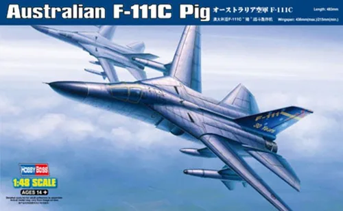 Vista 2 de Hobby Boss Kit de construcción de modelo de avión F-111C 'Pig' australiano