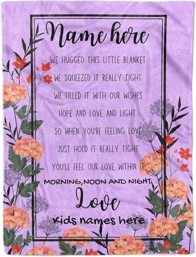 Vista 13 de Manta personalizada para la abuela a mi nieta, regalo para mamá y abuela, regalo de nietos, regalos para abuela, manta personalizada con foto