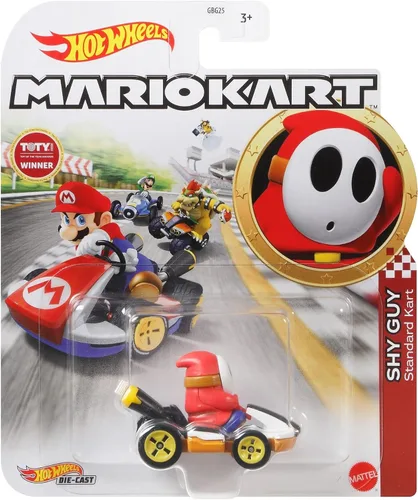 Vista 4 de Hot Wheels Mario Kart Shy Guy - Vehículo de kart estándar