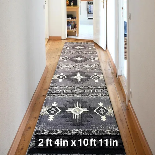 Vista 27 de YHSF South West - alfombra estilo nativo americano del suroeste C318 - fácil de limpiar, gruesa, suave, duradera, alfombra inspirada en tribus