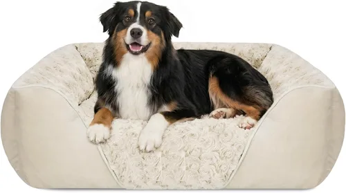 Vista 30 de INVENHO Cama para perros pequeños para perros medianos a grandes, rectangular, ortopédica, suave, relajante, duradera, con parte inferior