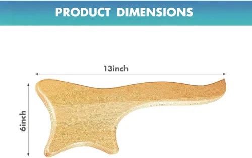 Vista 4 de Masajeador de drenaje linfático de madera, herramienta de masaje de terapia de madera, herramienta de masaje anticelulitis para espalda, brazos