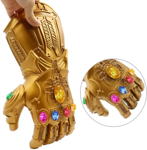 Vista 5 de Bulex LED Light Up Infinity Gauntlet The Thanos Gloves with Removable Magnet Infinity Stones