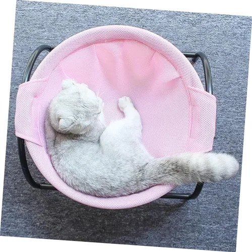 Vista 6 de Cama elevada transpirable para gatos para perros, hamaca colgante para mascotas, diseño cómodo y resistente a la humedad para uso en interiores