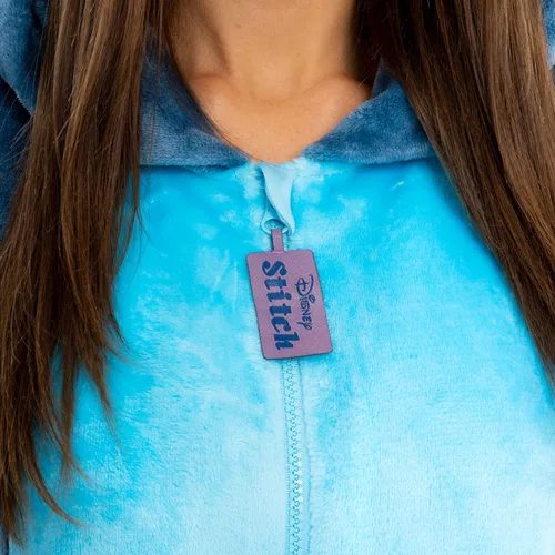 Vista 3 de Disney Lilo And Stitch - Mameluco para mujer con texto en inglés "I Lilo And Stitch", pijama de forro polar para mujer