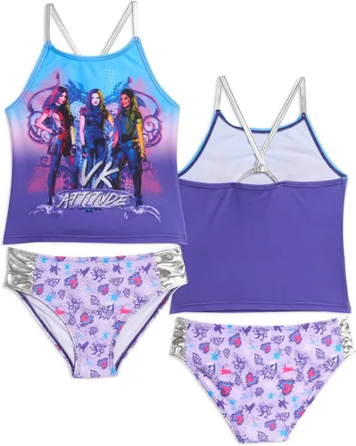 Vista 4 de Disney Descendants Mal Evie Uma Tankini Top & Swim Bottom Set