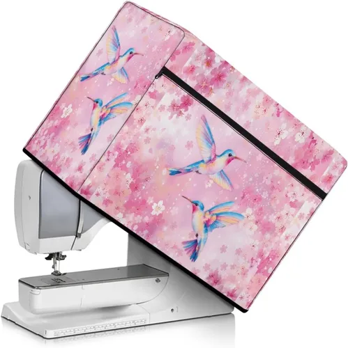 Vista 17 de Funda para máquina de coser de flores hippie grande, cubierta antipolvo, protección de fácil limpieza para máquina de coser, resistente a las Flor