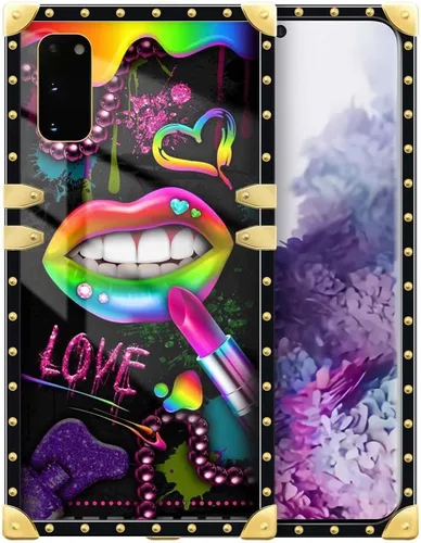 Vista 96 de Funda compatible con Samsung Galaxy S10 4G, TPU suave de lujo y parte trasera de policarbonato duro para niñas y mujeres, funda protectora a prueba