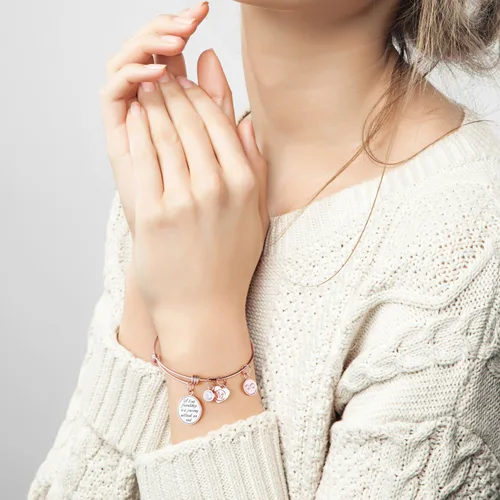 Vista 5 de Una verdadera amistad es una joya sin un fin para mujer pulsera de regalo