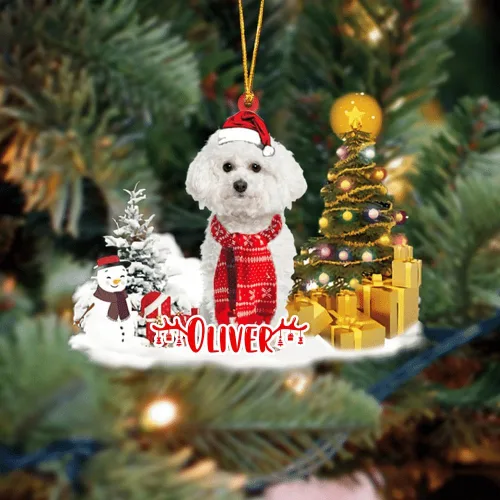 Vista 155 de NAZENTI Adorno personalizado de gato abisinio con árbol de pino, adorno de Navidad personalizado para perros amantes de las mascotas, colgante