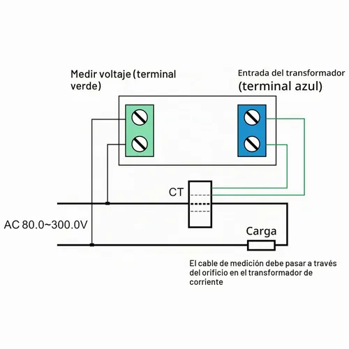 Vista 4 de Multímetro digital medidor de amperios, voltios y vatios, de DROK