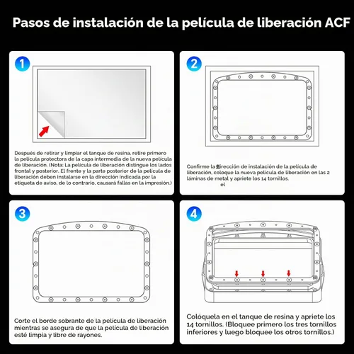 Vista 6 de ELEGOO 5 piezas de película de revestimiento ACF para impresora 3D LCD Mars 4 Ultra con menor tensión de liberación, admite impresión 3 veces más