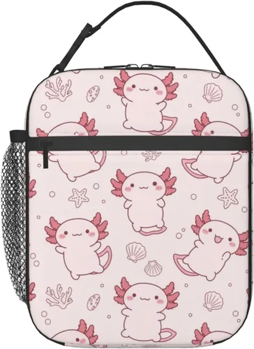 Vista 18 de Bolsa de almuerzo aislada con control de juegos morado y verde para adultos, mujeres y hombres, a prueba de fugas con asa de hebilla desmontable 8