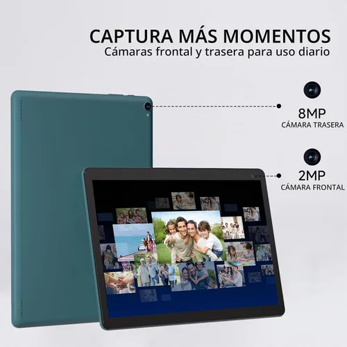Vista 7 de Aheadlink - Tablet Android 16, tabletas 2 en 1 de 10 pulgadas con teclado, 8 GB de RAM 32 GB ROM 1 TB expandir, CPU de cuatro núcleos, WiFi 5G 6