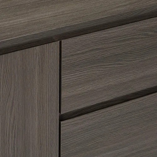 Vista 5 de Kings Brand Furniture – Mesa consola de gabinete de servidor de buffet de madera, gris roble