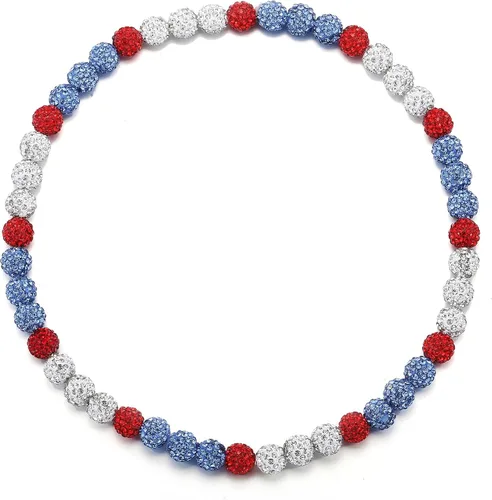Vista 12 de Collar de Cadena de Béisbol con Perlas para Hombres, Regalos de Collar de Béisbol de la Colección Bling Ice para Niños, Collar de Accesorios
