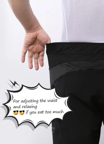 Vista 13 de BERGRISAR Pantalones cortos de ciclismo para hombre, corte holgado, con 6 bolsillos