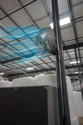 Vista 7 de TPI Ventilador de estación de trabajo - 18 pulgadas. 5750 CFM, 120 voltios, número de modelo U-18-TE