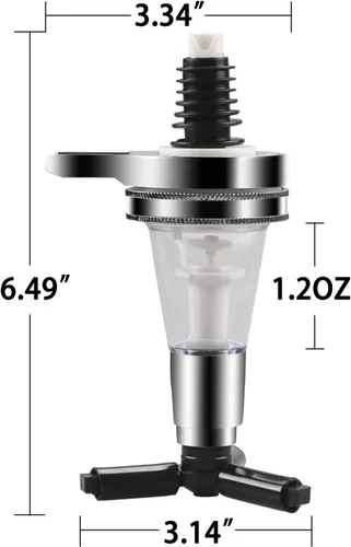 Vista 2 de Dispensador de boquilla de repuesto apto para estantes de vino, dispensador de alcohol, licor, cóctel, 1 onza (1.0 fl oz)
