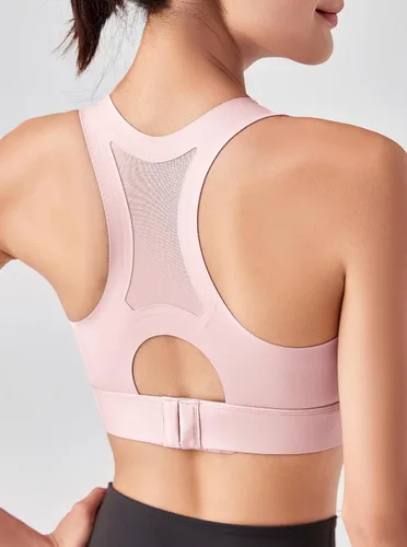 Vista 2 de Baetty Brasier deportivo para mujer de alto impacto, brasier deportivo de espalda cruzada para mujer, cobertura completa, brasier deportivo