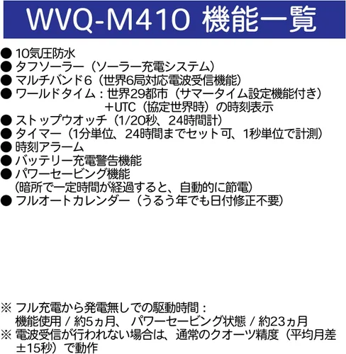 Vista 5 de Casio Wave Ceptor Solar - Reloj Multibanda 6 Hombre WVQ-M410B-1AJF (Importación de Japón), Moderno