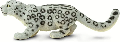 Vista 2 de Safari Ltd. Figura de leopardo de nieve, figura detallada de plástico de 5.5 pulgadas, divertido juguete educativo para niños, niñas y niños a