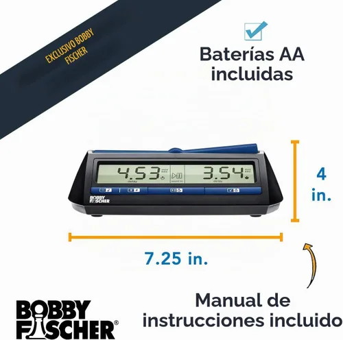 Vista 4 de Bobby Fischer Reloj de ajedrez - Desarrollado por DGT