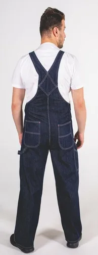 Vista 7 de Hombres Dungaree Pro Work Denim Overalls Bib and Brace Decorators Workwears Pantalones Azul Oscuro