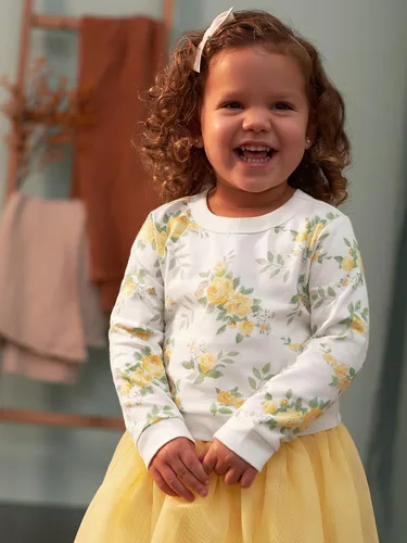 Vista 5 de Gerber Conjunto de 3 piezas de rizo francés para bebés y niñas pequeñas, tutú de tul y leggings