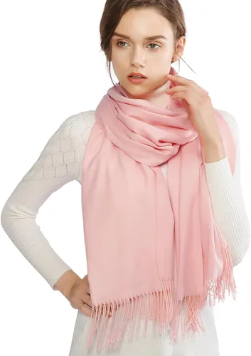 Vista 2 de RIIQIICHY - Bufanda y chal tipo pashmina para mujer, accesorio para vestido de noche, dama de honor, boda, novia, bufandas largas, grandes y cálidas