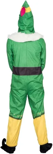 Vista 2 de Disfraz unisex de Buddy The Elf para adultos, disfraz de película de Halloween, pijama