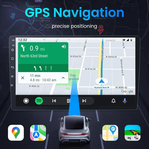 Vista 7 de 4Core+64G ROM Android 13 Radio de coche para Chevy Silverado 2003-2006: 7 "QLED HD IPS pantalla táctil inalámbrica CarPlay Android Auto 5G WiFi