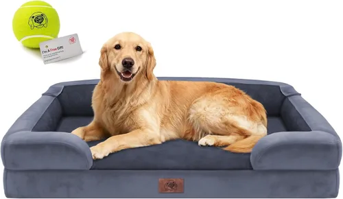 Vista 35 de Cama ortopédica impermeable para perros medianos y grandes Beige