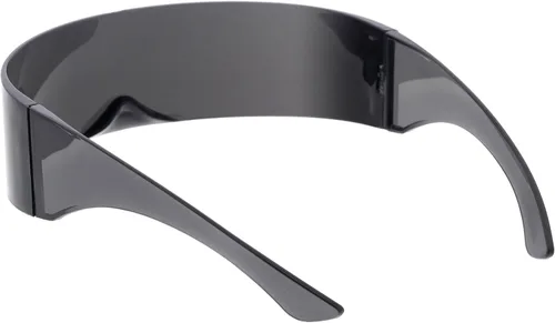 Vista 5 de zeroUV Gafas de sol Cyberpunk Futuristic Cyclops de los años 80 con lente espejada semitransparente