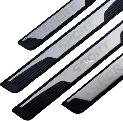 Vista 3 de Protector de placa para umbral de puerta de automóvil, para Toyota Corolla 2015-2022 2023 2024, accesorios de acero con cubierta de plástico