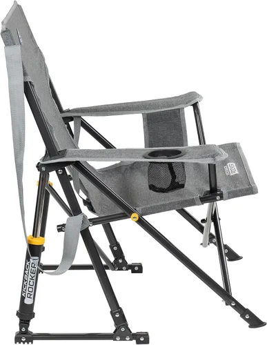 Vista 5 de GCI Outdoor - Mecedora plegable Kickback con portavasos para exteriores Gris