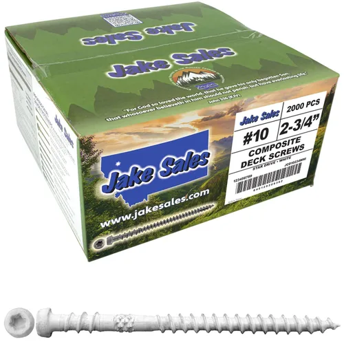 Vista 22 de Tornillo de madera compuesto gris castillo de 2-3/4 pulgadas, cabeza de accionamiento Torx/Star Drive Head - Recubierto Exterior - Compatible