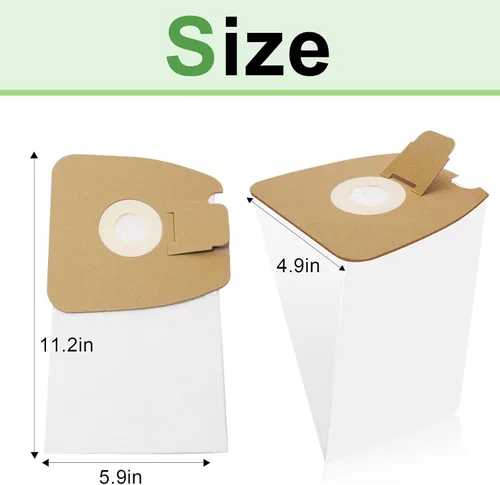 Vista 5 de Paquete de 9 bolsas de vacío MM de repuesto para bolsas de vacío Eureka Mighty Mite, Eureka Mighty Mite serie 3670 y 3680, sustituye a la pieza #