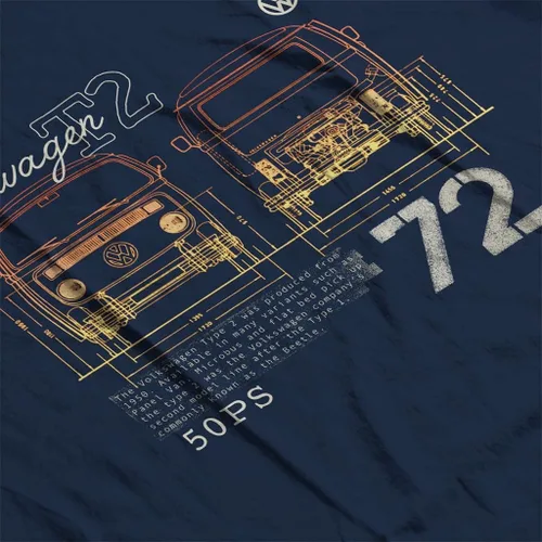 Vista 5 de Volkswagen T2 Mini Van Blueprint - Sudadera para mujer
